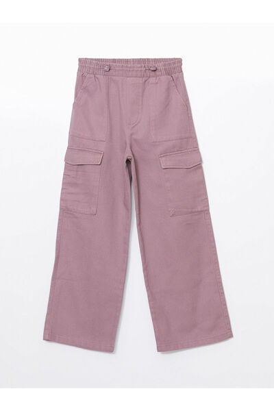 LC Waikiki Elastic Waist Girl's Cargo Pants S50520Z4Nvy