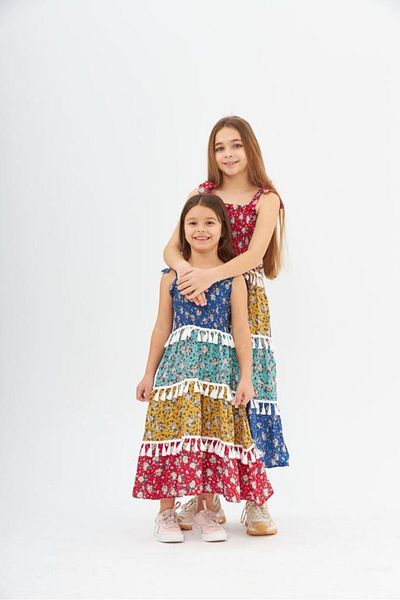 Marka Sensin Kids Girl's Tasseled Colorful Piece Spanish Model Dress