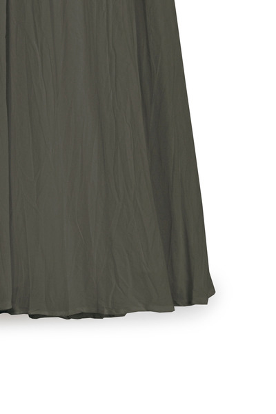 praye Fusta lungă evazată de culoare kaki - aspect încrețit