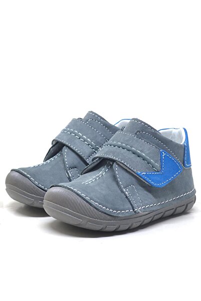 Rakerplus Popeye Gray Blue Genuine Leather Unisex First Step Baby Shoes