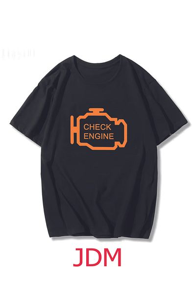 Advantage Lampă de eroare a motorului JDM neagră unisex |   Tricou pentru bărbați Funny Mechanic Mechanic Car Apparel