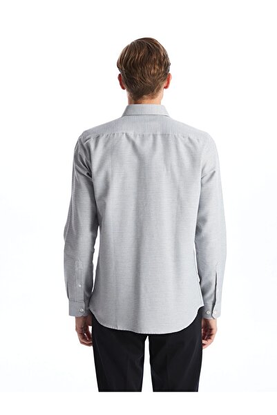 LC Waikiki Lcwaıkıkı Formal Сірий Slim Fit Довгорукавний Чоловічий Сорочка