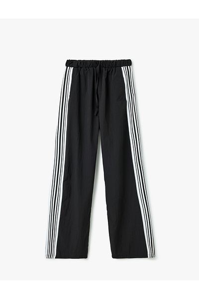 Koton Stripe Detailed Elastic Waist Pocket Pipe Leg Sweatpants