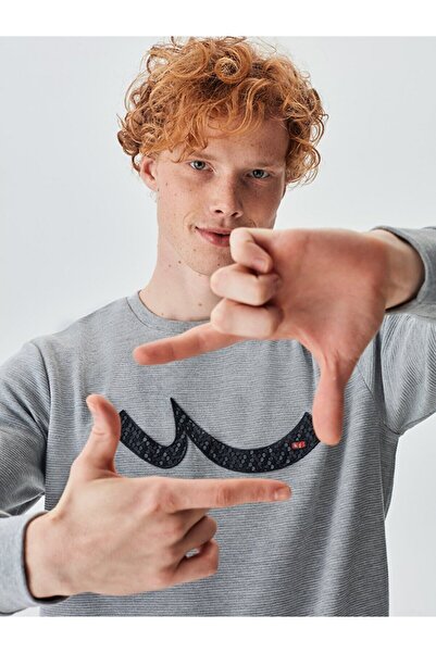 Ltb Світшот з сірим логотипом на комірі