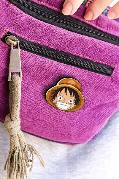 Rozzy Lab One Piece Luffy - Anime Rozet - Broş - Yaka Çanta Aksesuar