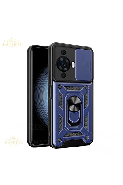 Hatreds Huawei Nova 12S Kılıf Magnetik Standlı Kızaklı Kamera Korumalı Tank K...