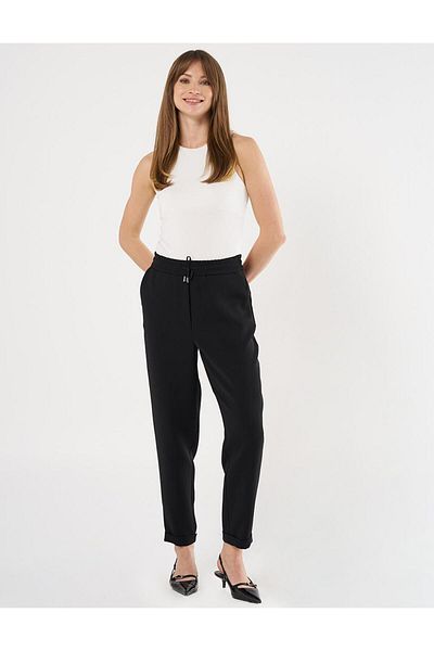 KYR Double Leg Carrot Cut Trousers Black