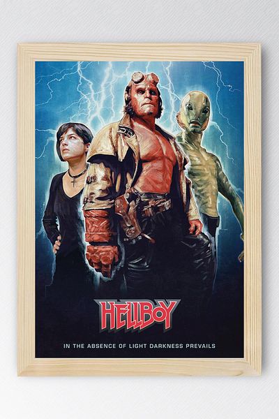 Saturn Hellboy Framed Painting - Movie Poster Painting