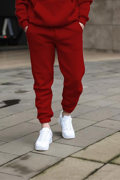 ruNadeS Men's Winter Warm Cotton Sporty Sweatpants with Elastic Legs