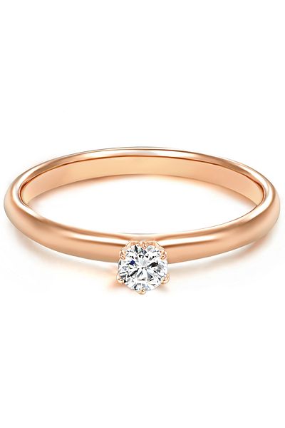 Trilani Silberring Yüzük Sterling Silber rosegold Zirkonya weiß