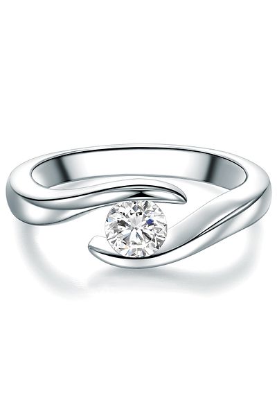 Trilani Silberring Ring Sterling Silber Zirkonia weiß