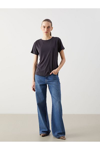 LC Waikiki Black Crew Neck Women's T-Shirt