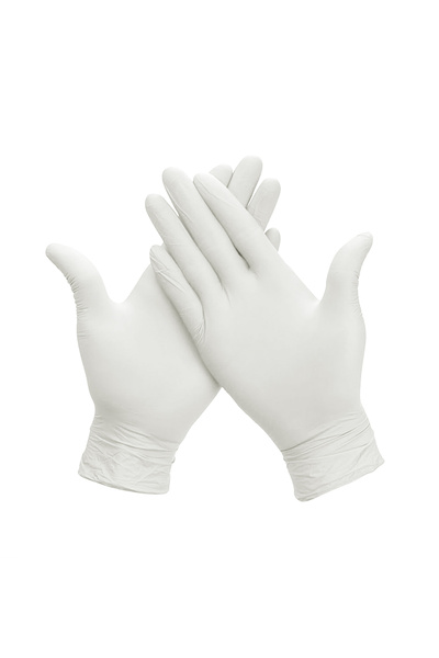 Dolphin Beyaz Lateks Eldiven Pudrasız (M) 100lü Paket 5 Adet Mdr