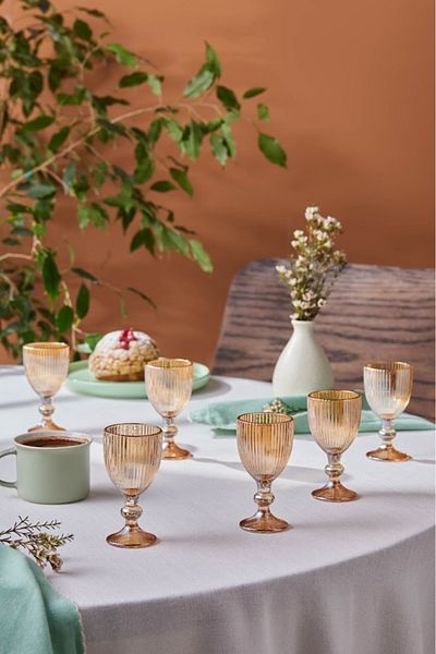 Karaca Rocco 6-Piece Coffee Glass Amber 60 ml