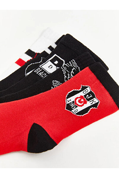 LC Waikiki LCW Kids Karışık Beşiktaş Desenli Erkek Çocuk Soket Çorap 5'li İMREX GLOBAL