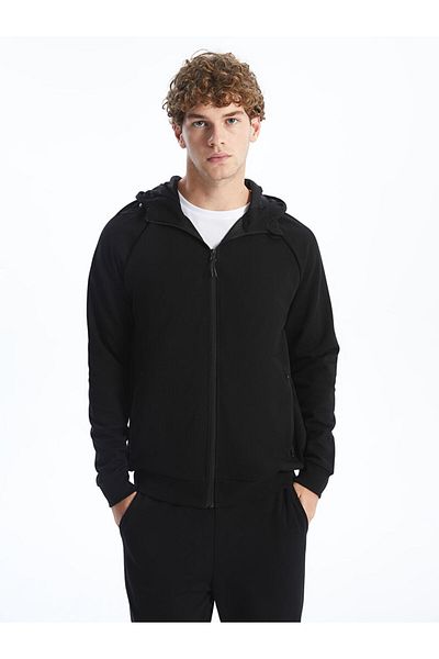 LC Waikiki Hooded Long Sleeve Men's Zippered Sweatshirt