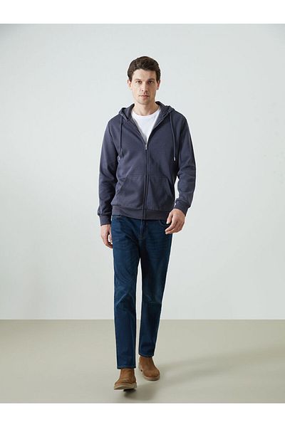 LC Waikiki Lcw Hooded Long Sleeve Men's Zip Sweatshirt Fast Fashion
