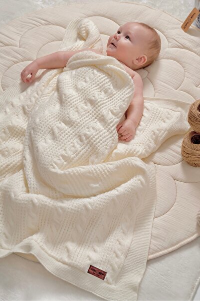 Bursa Trikomer Puffy Knitwear Wellsoft Upholstery (Non-Pilling, Non-Shrinkable) 95X100Cm Baby Blanket