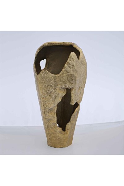 Vitale Metal Gold Uzun Vazo 17*34 Cm