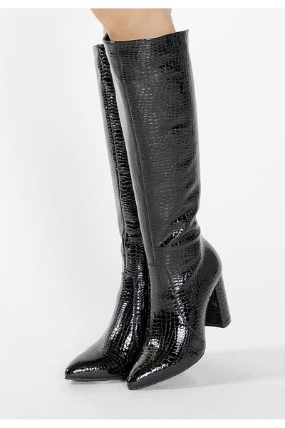Felipa Lederstiefel Schlangen-Optik'te