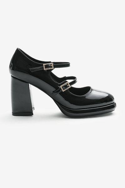 Tonny Black Pantofi cu toc gros cu talpă Neolite neagră pentru femei