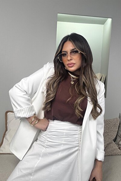 Sohotique By P ТаліяПодробно Детальніше Біла драпірована спідниця з повітряними кульками