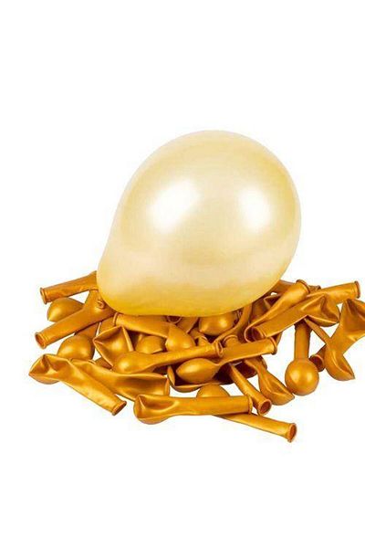 Parti Dükkanım 6 Inch Mini Gold Balloon - 20 Pieces