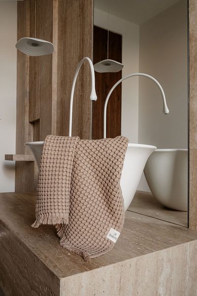 Barine Πετσέτα Beige Eye Waffle 2 τεμαχίων - 30x40
