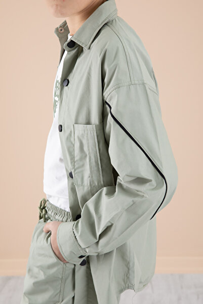 Cansın Mini Khaki Boy's 3 Piece Set T-Shirt Shirt Pants 20231