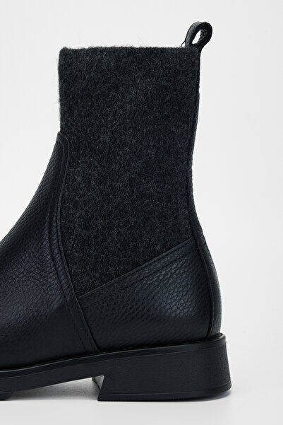 Valmenti Kadın Siyah Floter Hakiki Deri Casual Bot