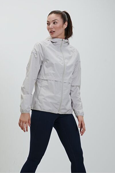 Tchibo Women Regular Fit Plain Thermal Running Jacket, Beige