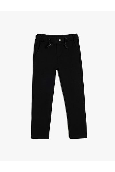 Koton Straight Leg Black Boy's Sweatpants 5WKB40139TK