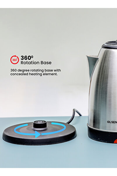 Olsenmark Electric Kettle 1.8 L 1500 W OMK2356 Silver/Black