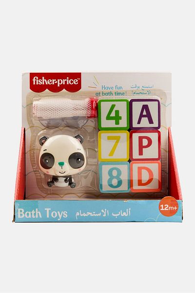 FISHER PRICE Letters Numbers And Panda Bath Toy, White Combo