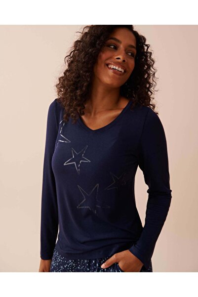 La Vie en Rose قميص جيرسي ناعم بأكمام طويلة