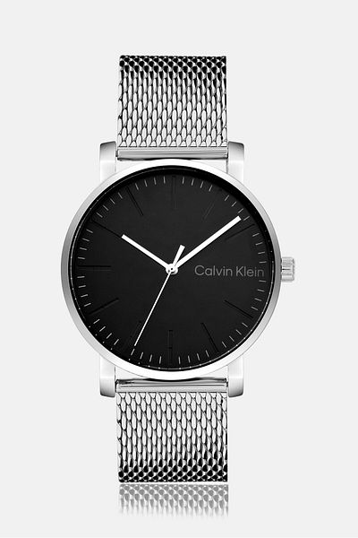 Calvin Klein Men 25200260 Stainless Steel Watch 40 Mm, Silver/black