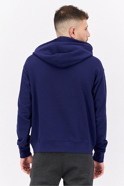 Esprit Men Hooded Long Sleeves Graphic Print Sweatshirt, Blue