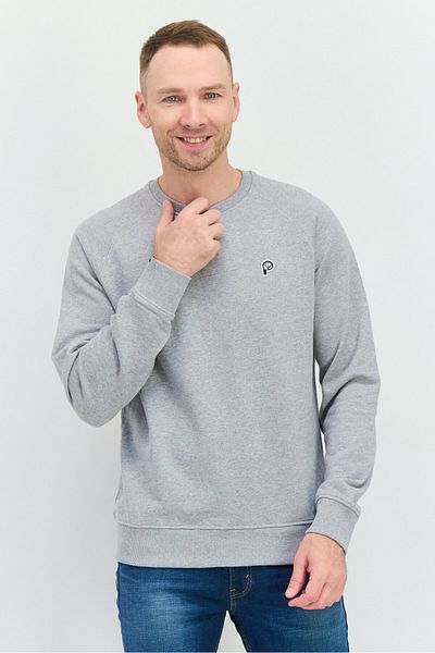 Penfield Men Crew Neck Long Sleeves Embroidered Logo Sweatshirt, Grey