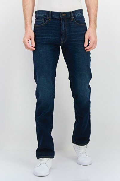 GAP Men Straight Fit Washed Stretchable Denim, Dark Blue