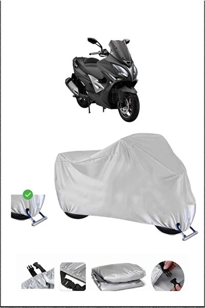 Breen قفل Kymco XCITING400I متوافق مع غطاء دراجة نارية مقاوم للماء ومتين - رمادي