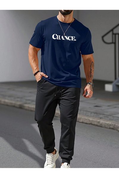 uyguntarz Unisex-Trainingsanzug-Set mit Chance-Print