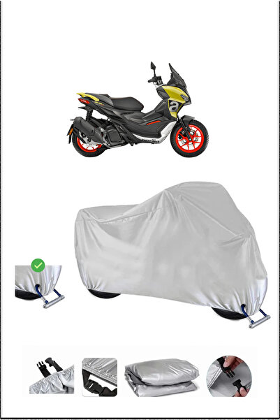 Breen قفل Aprilia SRGT125 متوافق مع غطاء دراجة نارية متين مقاوم للماء - رمادي