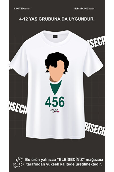 VİZYON İKRA Squid Game No:456 Pretend Unisex Adult and Kids T-Shirt/Shirt