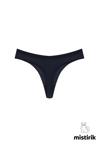 MİSTİRİK Model Paulo Slip Slip Nedeclarat Thong Ribbed Culoare Bleumarin