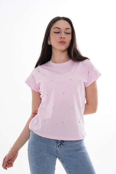 ŞİMAL Tricou de damă cu detaliu de piatră în față 250062   -