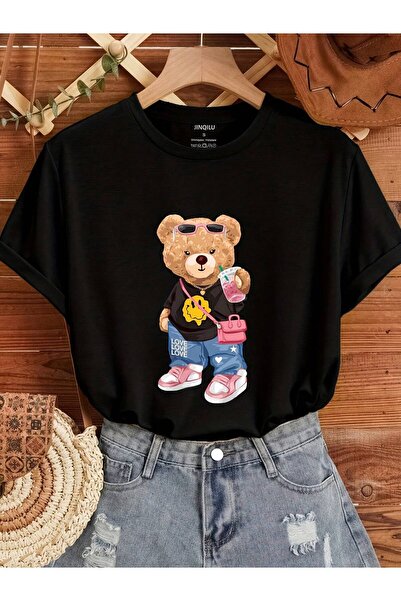 Lider Leather Tricou unisex imprimat din amestec de bumbac și poliester