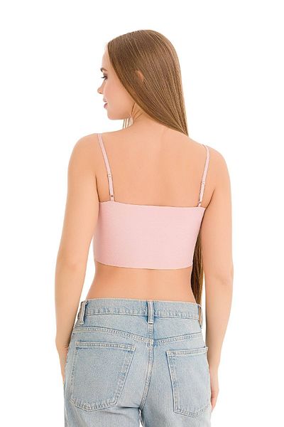 Newlilla 777 Laser Cut Crop Bustier mit verstellbaren, dünnen Trägern für Damen