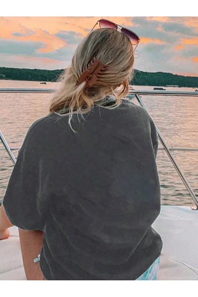 Deocept Γυναικείο μπλουζάκι με στάμπα Oversize Salas Casual