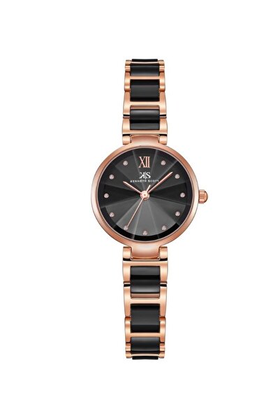 Kenneth Scott ساعة نسائية أنالوج بمينا سوداء - K22531-KCBB