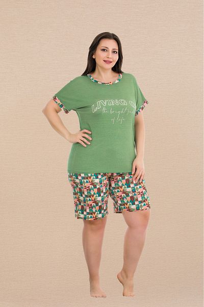 Lady Lingerie Set de damă cu mâneci scurte oversize și pantaloni scurți